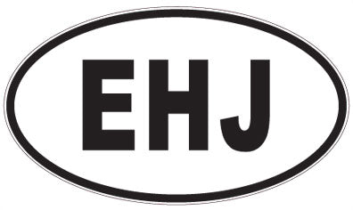 EHJ - 3 Letter Initials Oval Magnet