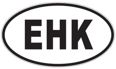 EHK - 3 Letter Initials Oval Magnet