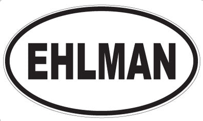 EHLMAN - Oval Sticker