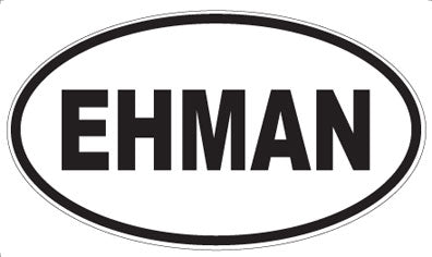 EHMAN - Oval Sticker