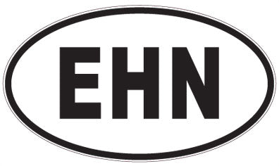 EHN - 3 Letter Initials Oval Magnet