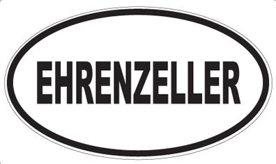 EHRENZELLER - Oval Sticker