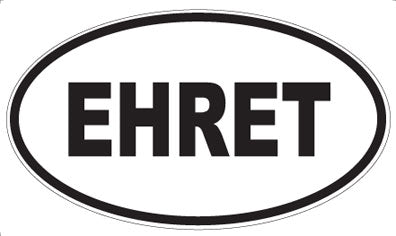 EHRET - Oval Sticker