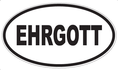EHRGOTT - Oval Sticker