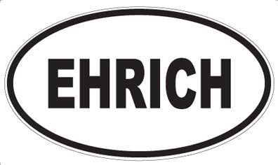 EHRICH - Oval Sticker