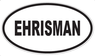 EHRISMAN - Oval Sticker