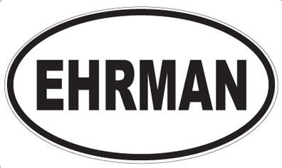 EHRMAN - Oval Magnet