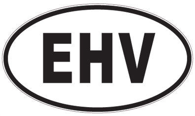 EHV - 3 Letter Initials Oval Magnet