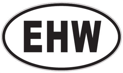 EHW - 3 Letter Initials Oval Magnet