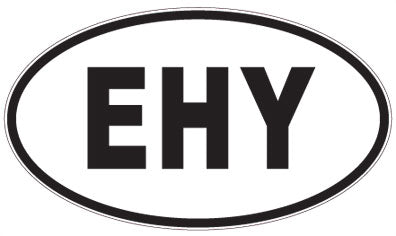 EHY - 3 Letter Initials Oval Magnet