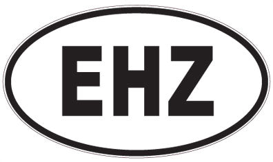 EHZ - 3 Letter Initials Oval Magnet