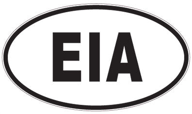 EIA - 3 Letter Initials Oval Magnet