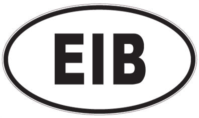 EIB - 3 Letter Initials Oval Magnet