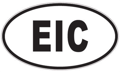 EIC - 3 Letter Initials Oval Magnet