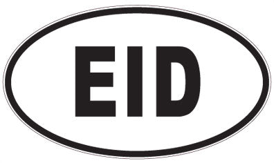 EID - 3 Letter Initials Oval Magnet
