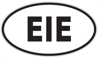 EIE - 3 Letter Initials Oval Sticker
