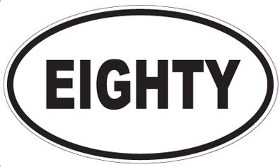 EIGHTY - Oval Sticker