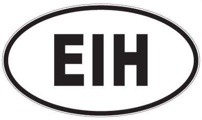 EIH - 3 Letter Initials Oval Magnet