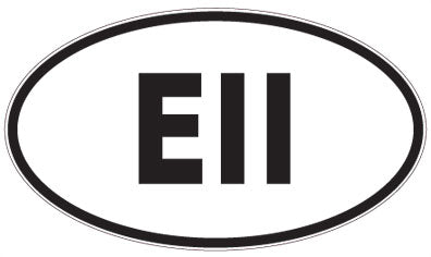 EII - 3 Letter Initials Oval Magnet