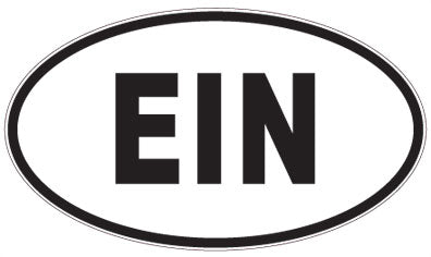 EIN - 3 Letter Initials Oval Magnet