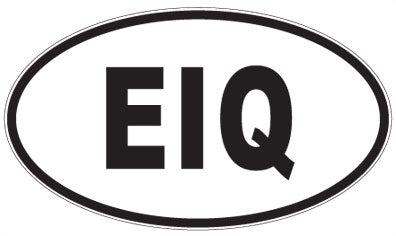 EIQ - 3 Letter Initials Oval Magnet