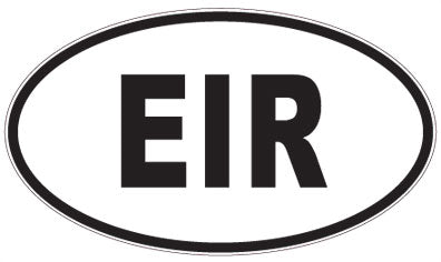 EIR - 3 Letter Initials Oval Magnet