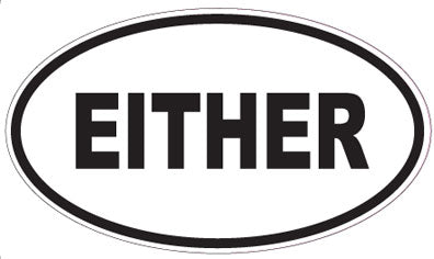EITHER - Oval Sticker