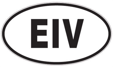 EIV - 3 Letter Initials Oval Magnet