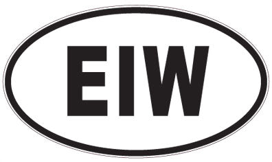 EIW - 3 Letter Initials Oval Magnet