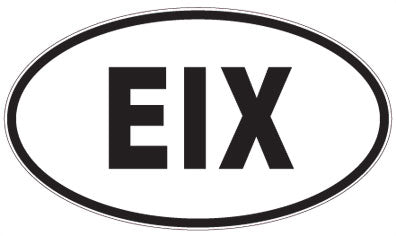 EIX - 3 Letter Initials Oval Magnet