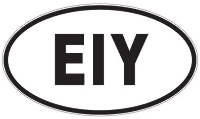 EIY - 3 Letter Initials Oval Magnet