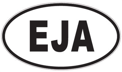 EJA - 3 Letter Initials Oval Magnet