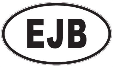 EJB - 3 Letter Initials Oval Magnet