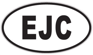 EJC - 3 Letter Initials Oval Magnet
