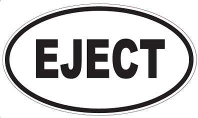 EJECT - Oval Sticker