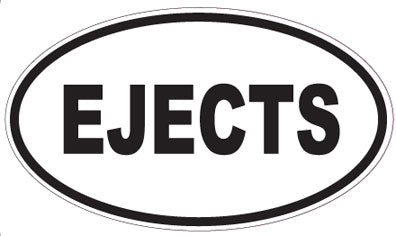 EJECTS - Oval Sticker