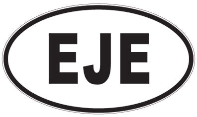 EJE - 3 Letter Initials Oval Magnet