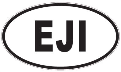 EJI - 3 Letter Initials Oval Magnet