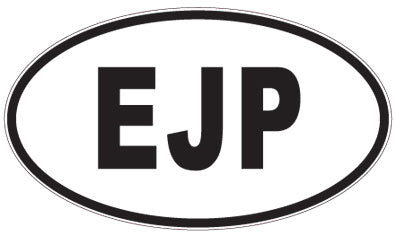 EJP - 3 Letter Initials Oval Magnet