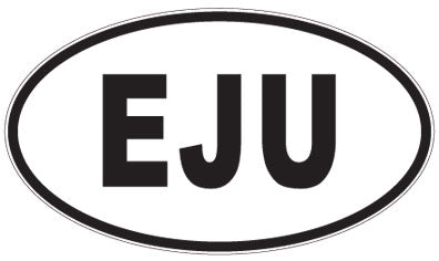 EJU - 3 Letter Initials Oval Magnet