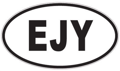 EJY - 3 Letter Initials Oval Magnet
