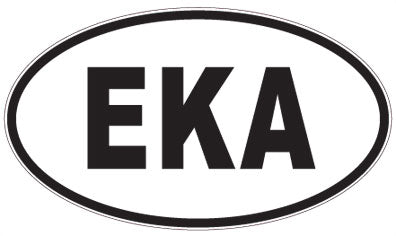 EKA - 3 Letter Initials Oval Magnet