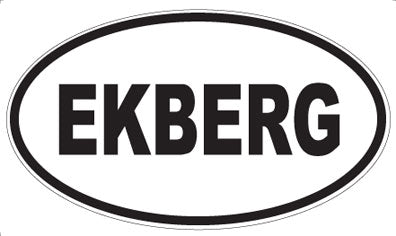 EKBERG - Oval Sticker