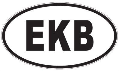 EKB - 3 Letter Initials Oval Magnet