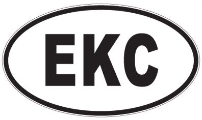 EKC - 3 Letter Initials Oval Magnet