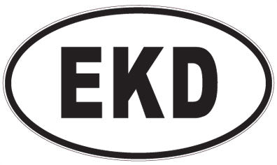 EKD - 3 Letter Initials Oval Magnet