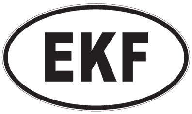 EKF - 3 Letter Initials Oval Magnet