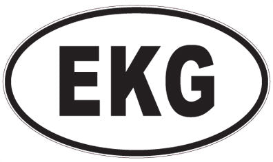 EKG - 3 Letter Initials Oval Magnet