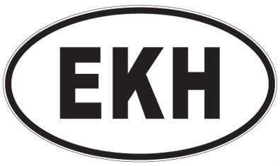 EKH - 3 Letter Initials Oval Magnet