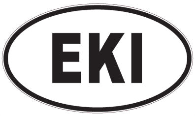 EKI - 3 Letter Initials Oval Magnet